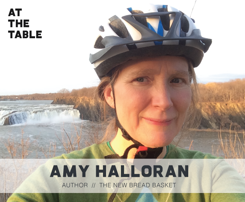 Amy Halloran talks about The New Bread Basket and revitalizing regional grain production on At The Table Podcast